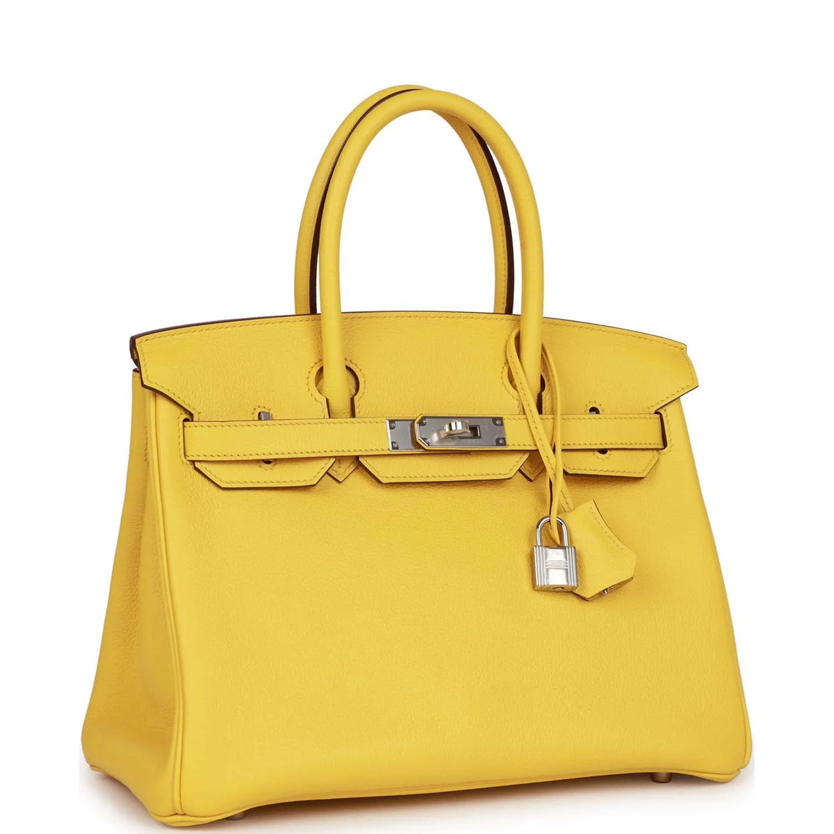 Birkin 30 Jaune de Naples Taurillon Novillo Palladium Hardware V99493