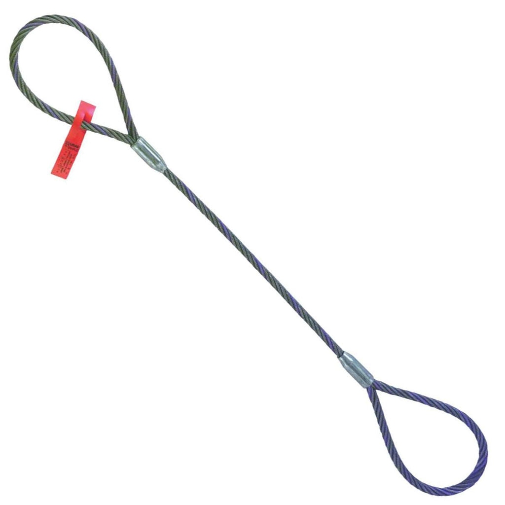 Wire Rope Sling, 18ft L, Vert Cap 11200 lb L379705