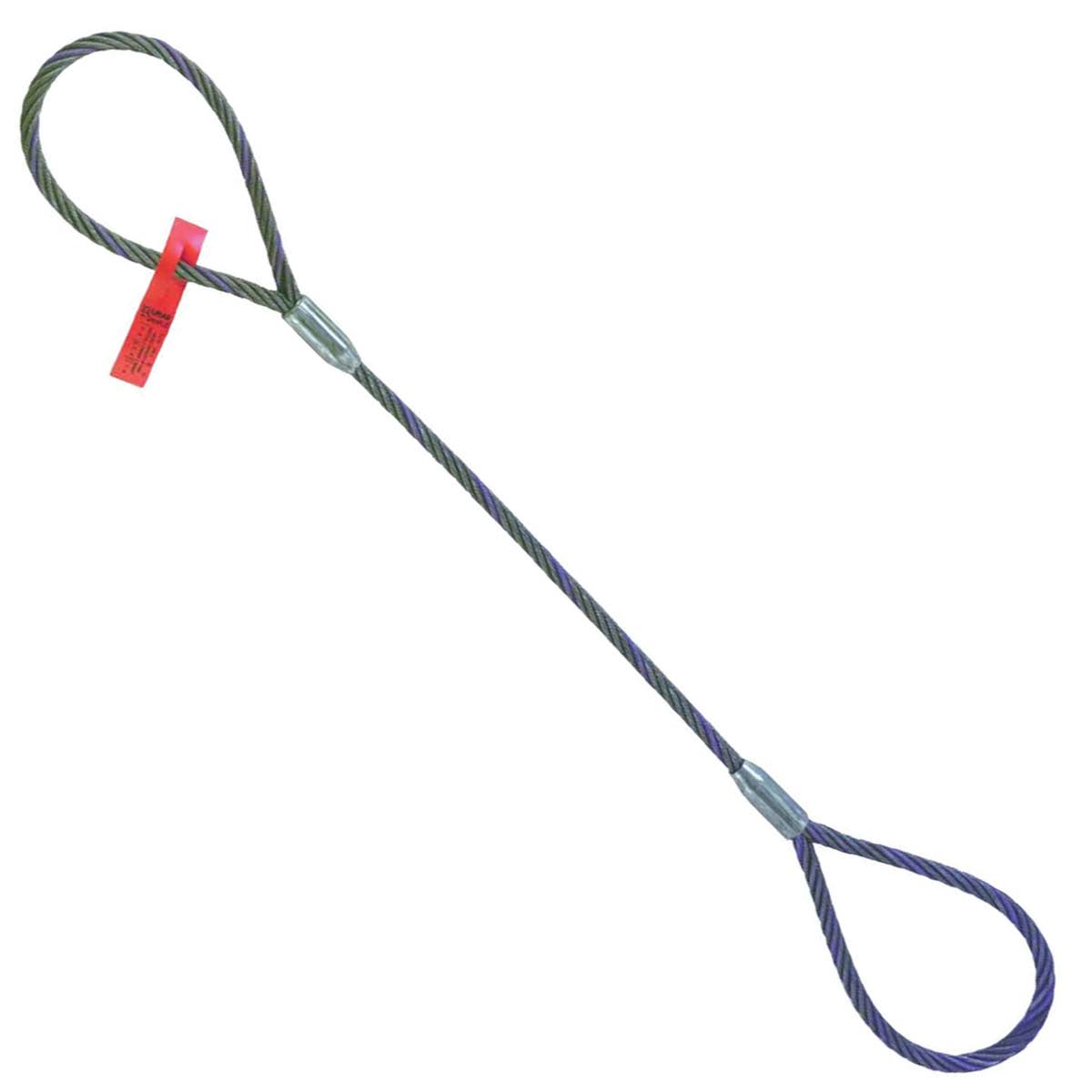 Wire Rope Sling, 18ft L, Vert Cap 11200 lb L379705