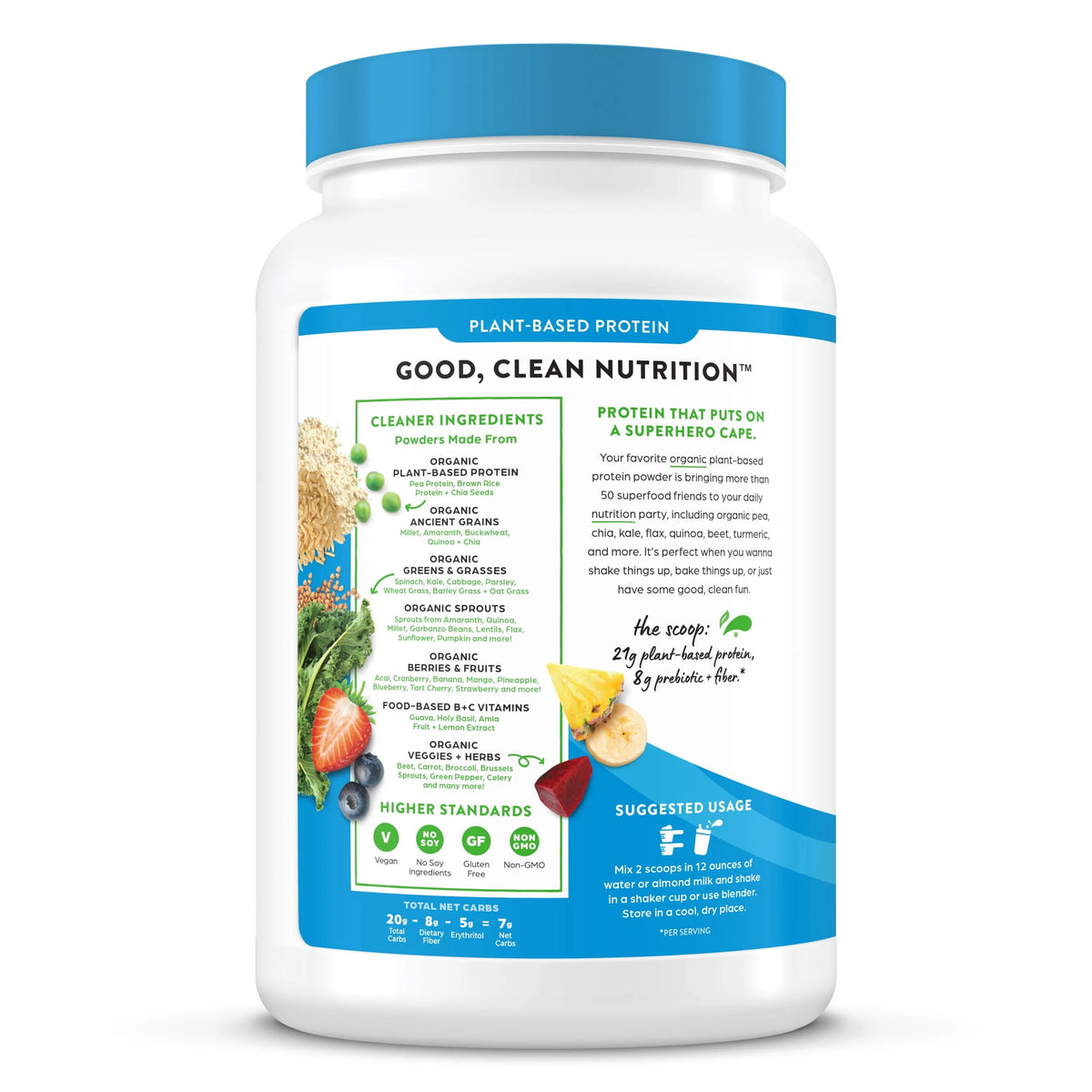 Vanilla Bean 21g Protein Plant Based Protein Powder Y7290