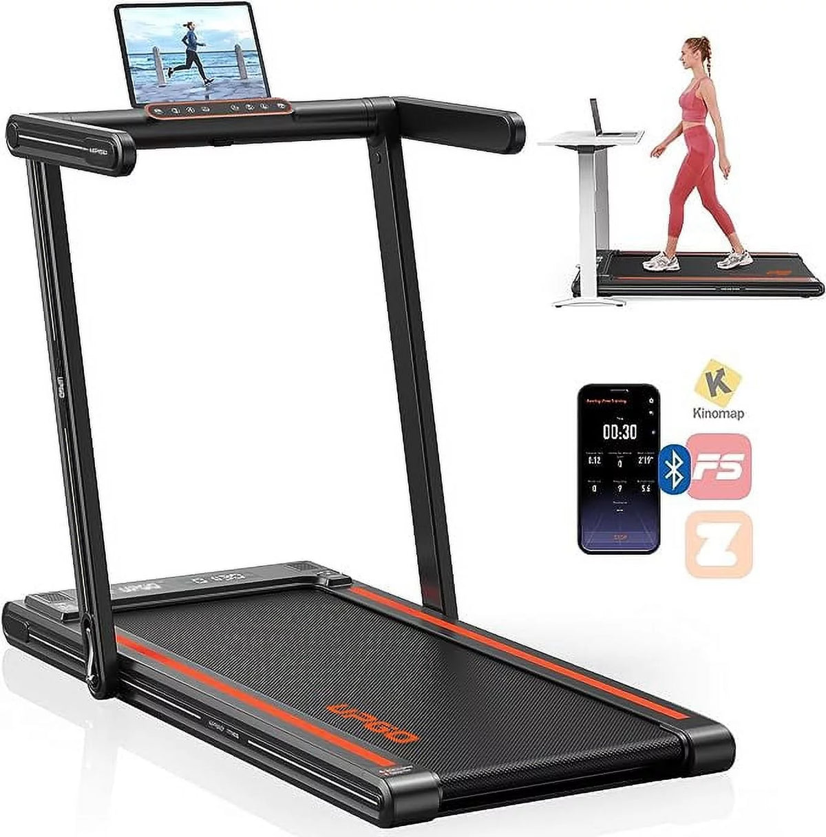 2.5HP Walking Pad Treadmill with Remote Control H92428