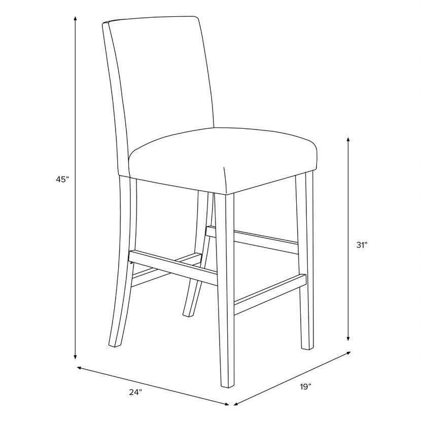 Blush Velvet Parsons Barstool W616