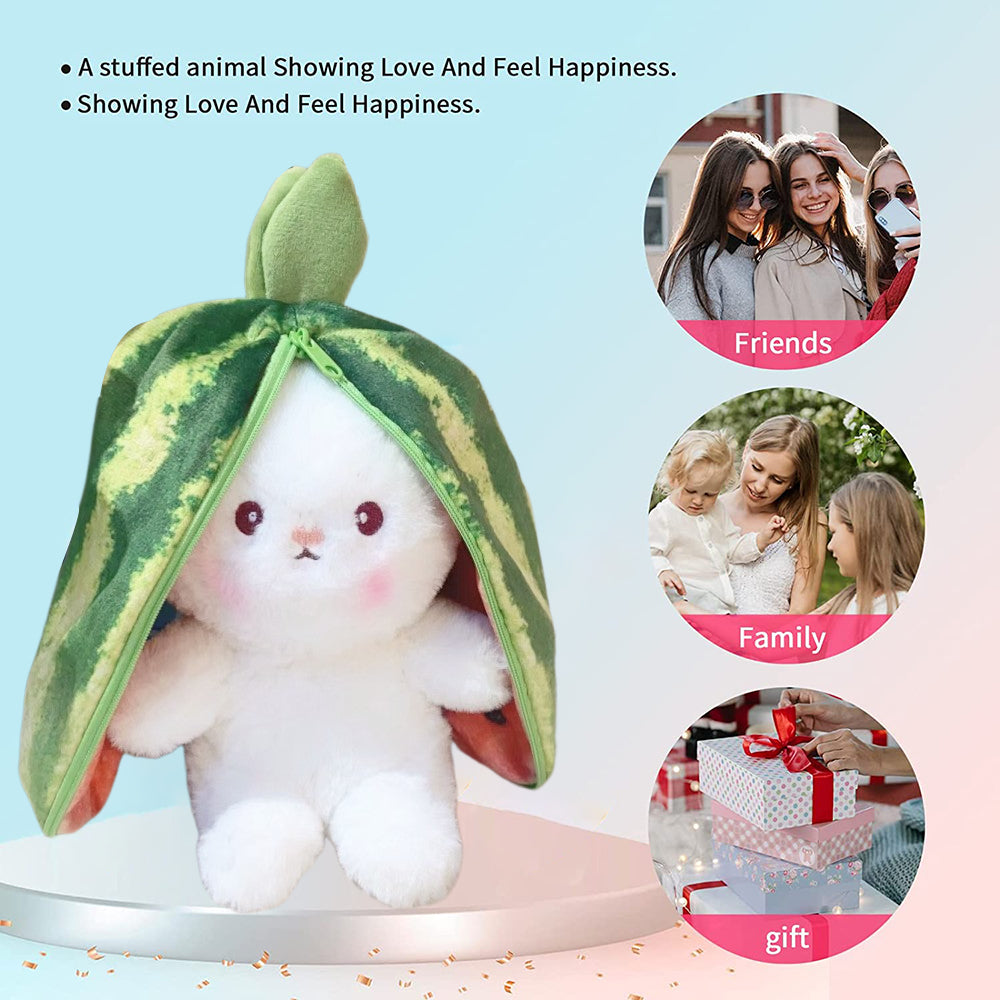 Reversible Watermelon Bunny Plush Stuffed Animal U88116