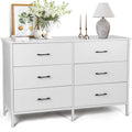 White 6 Drawer Wooden Dresser C6087