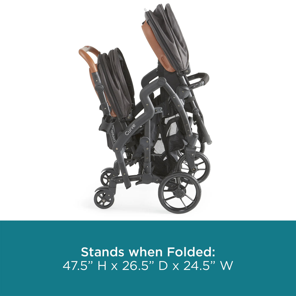 Black Double Tandem Stroller S404207
