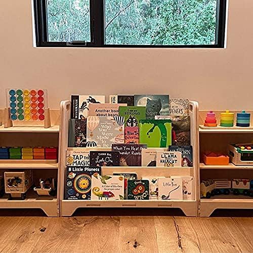 Large Montessori Wooden Bookshelf T96661