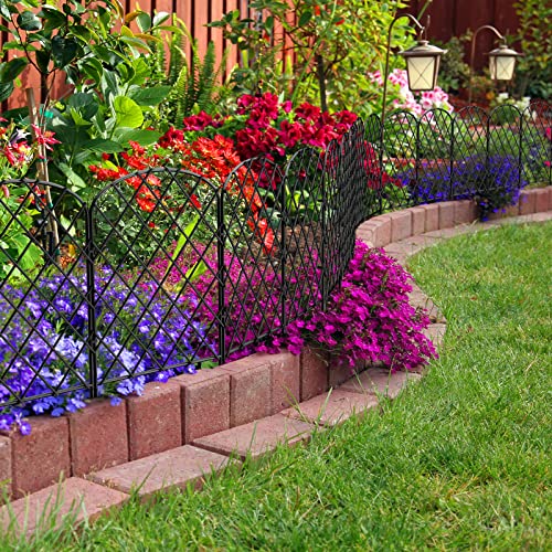 10 Pack Rustproof Metal Wire Decorative Garden Fence Y6346
