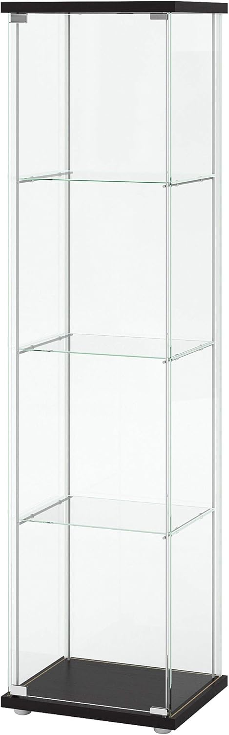 White Glass Curio Display Cabinet F7900