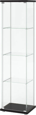 White Glass Curio Display Cabinet F7900