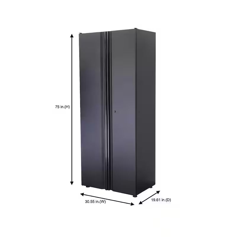 Black 24-Gauge Steel Freestanding Garage Cabinet M890544
