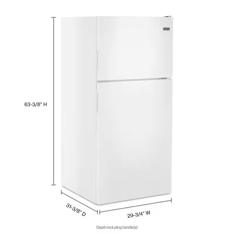 White 18 cu. ft. Top Freezer Refrigerator X51060