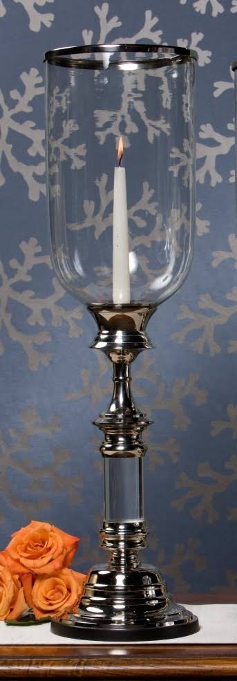 Silver Lucite Stem Hurricane X841321