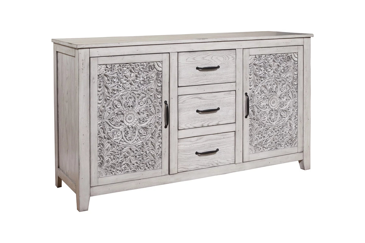 Weathered Light Gray Wood Dresser X684