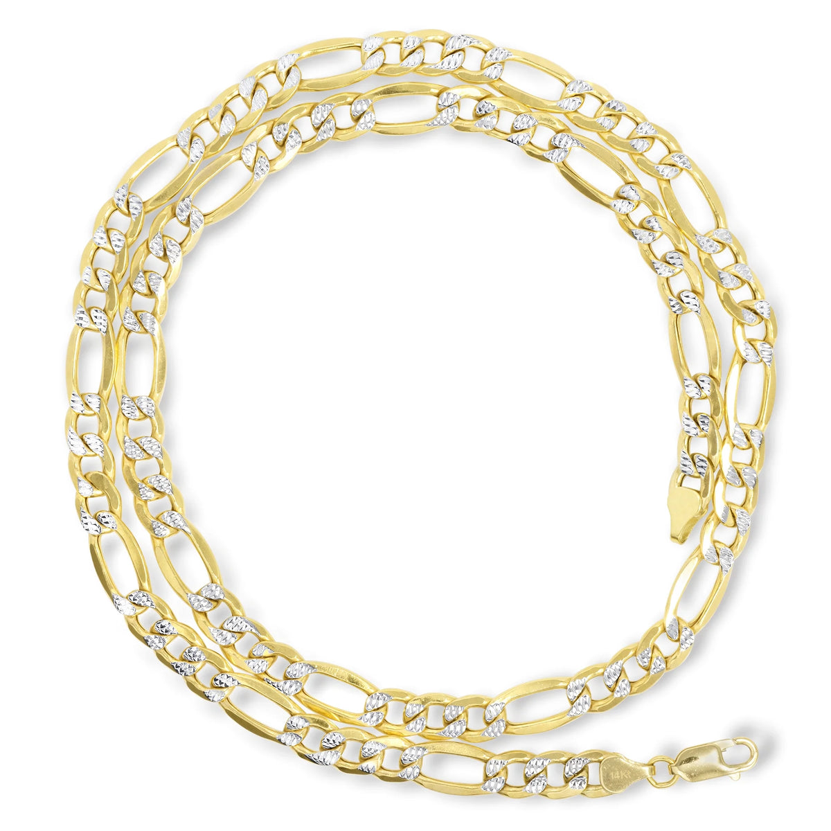 14k Yellow Gold Solid 8.5mm Figaro Chain Necklace 20" - 30" L631717