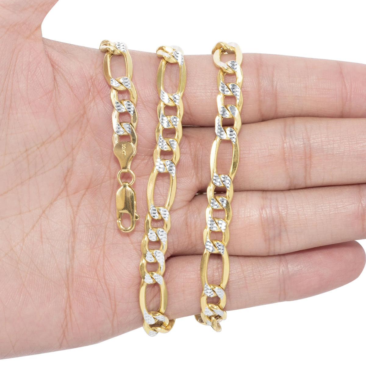 14k Yellow Gold Solid 8.5mm Figaro Chain Necklace 20" - 30" L631717