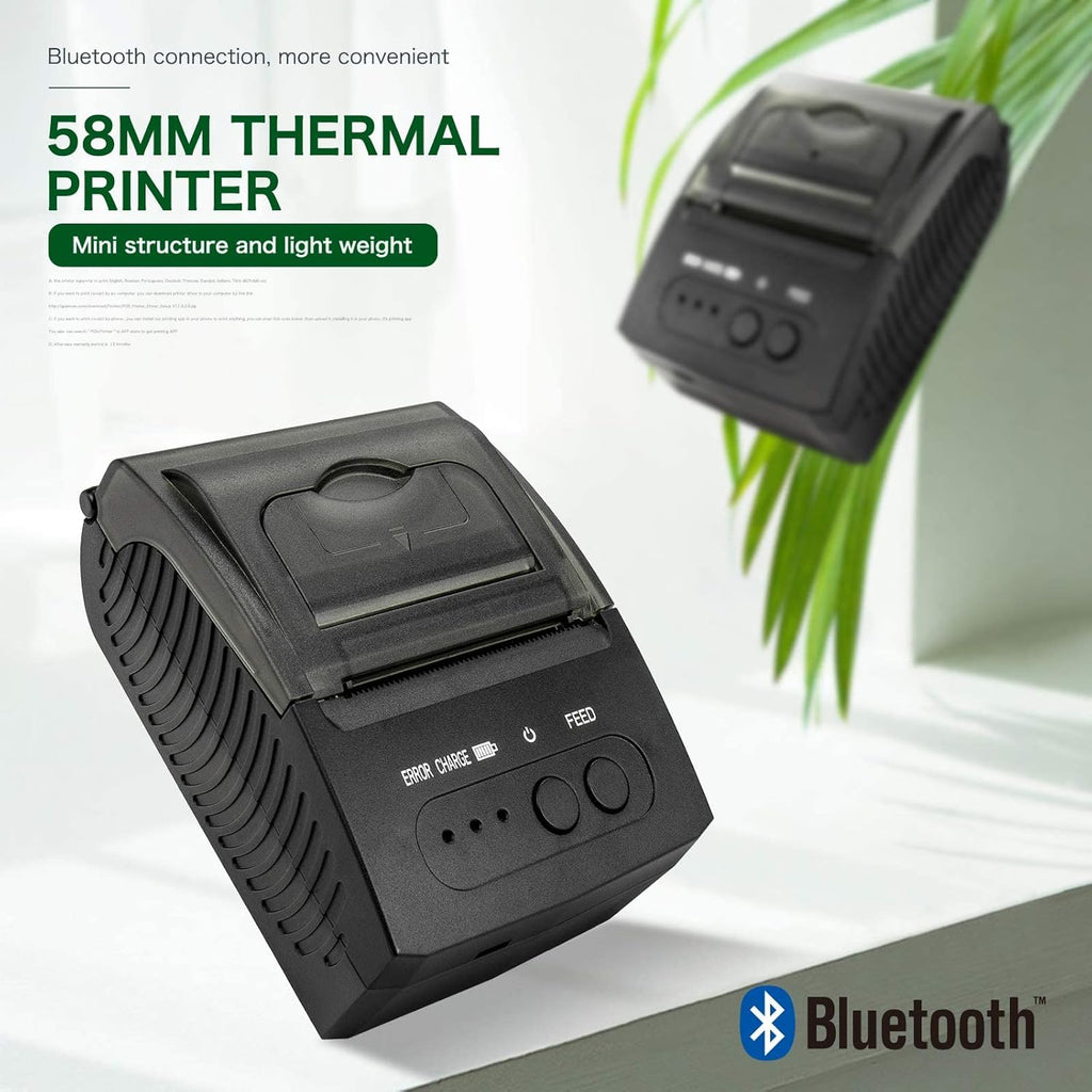 Bluetooth 58mm Thermal Receipt Printer, Pack of 2 E9446