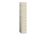 10-Tier Plastic Lockers in Tan, Gray X650926