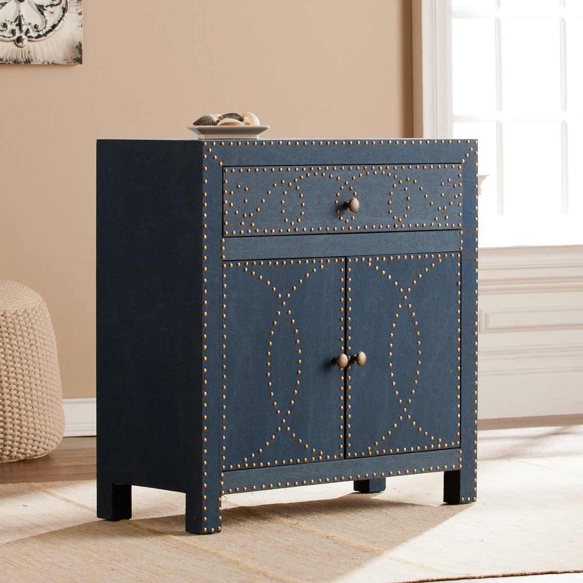 Navy Double-Door Cabinet D46733