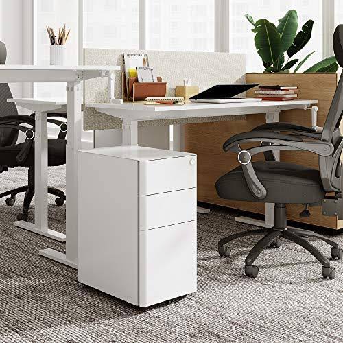 White 3 Drawer Vertical File Cabinet W42668