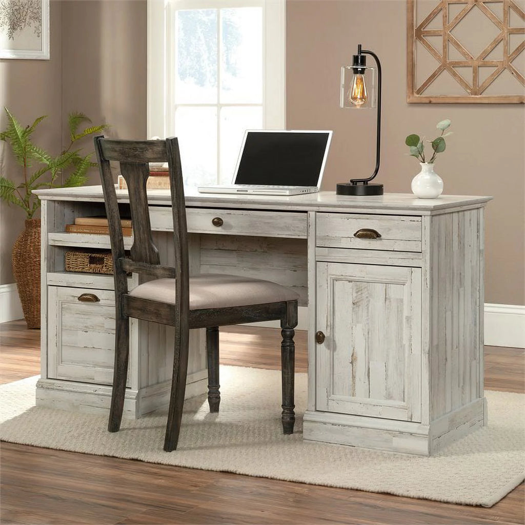 White Plank Finish Executive Desk U726882