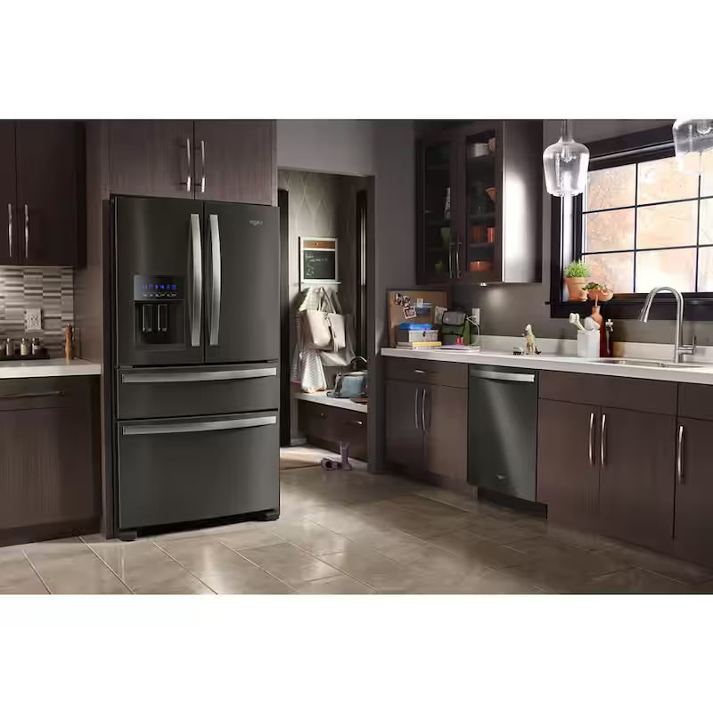 French Door Refrigerator in Black Stainless H8338