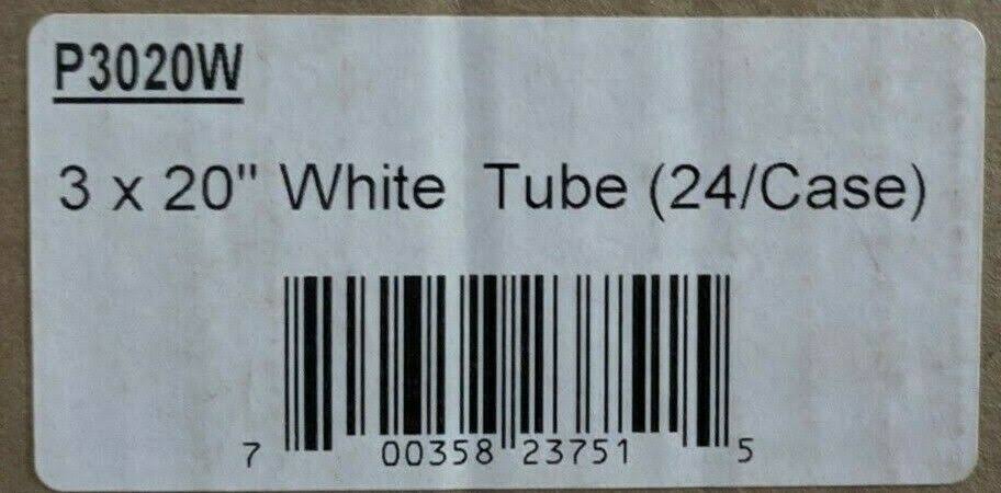3 x 20x22 White Tube (24/case) J1191