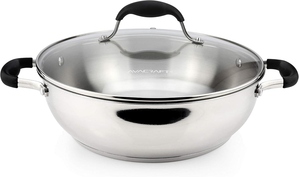 18/10 Stainless Steel 11 Inch Everyday Pan with Glass Lid L3949