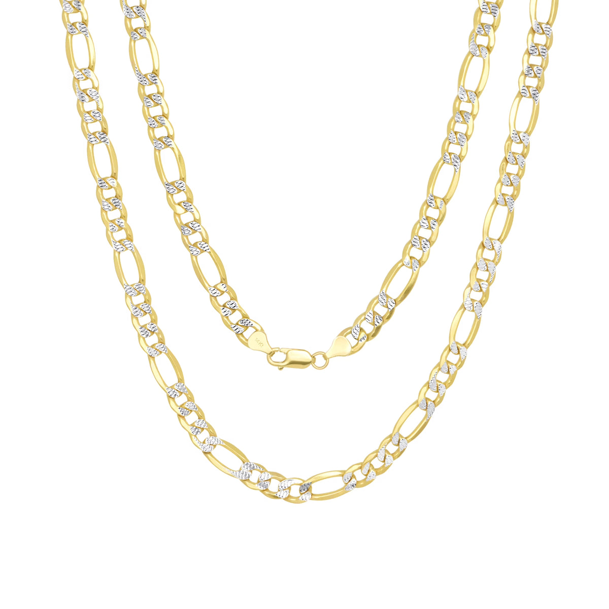 14k Yellow Gold Solid 8.5mm Figaro Chain Necklace 20" - 30" L631717