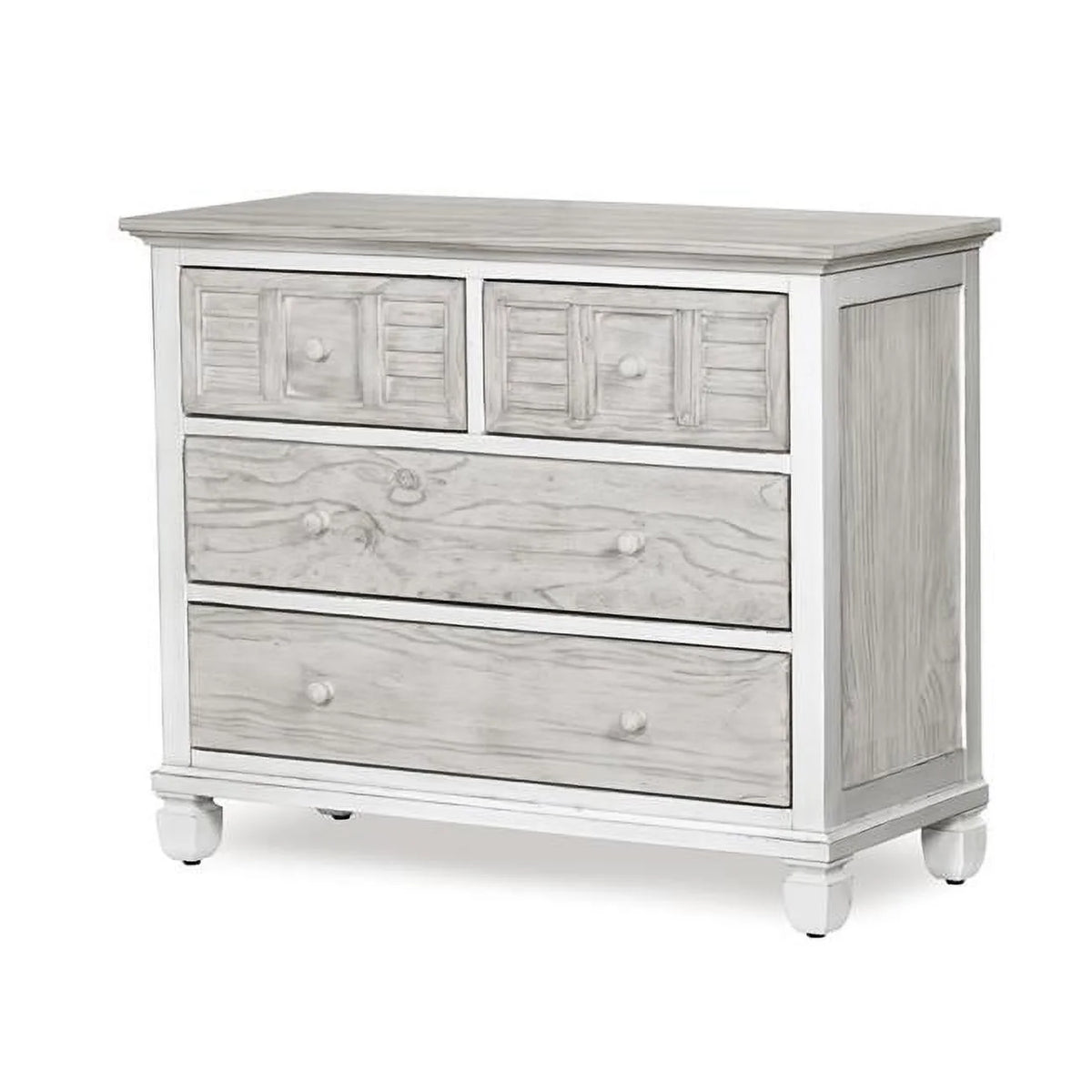 Gray & White 4-Drawer Chest Z1198