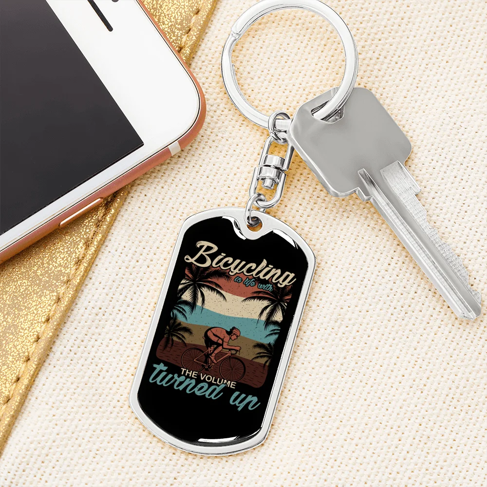 Swivel Dog Tag Keychain F71196
