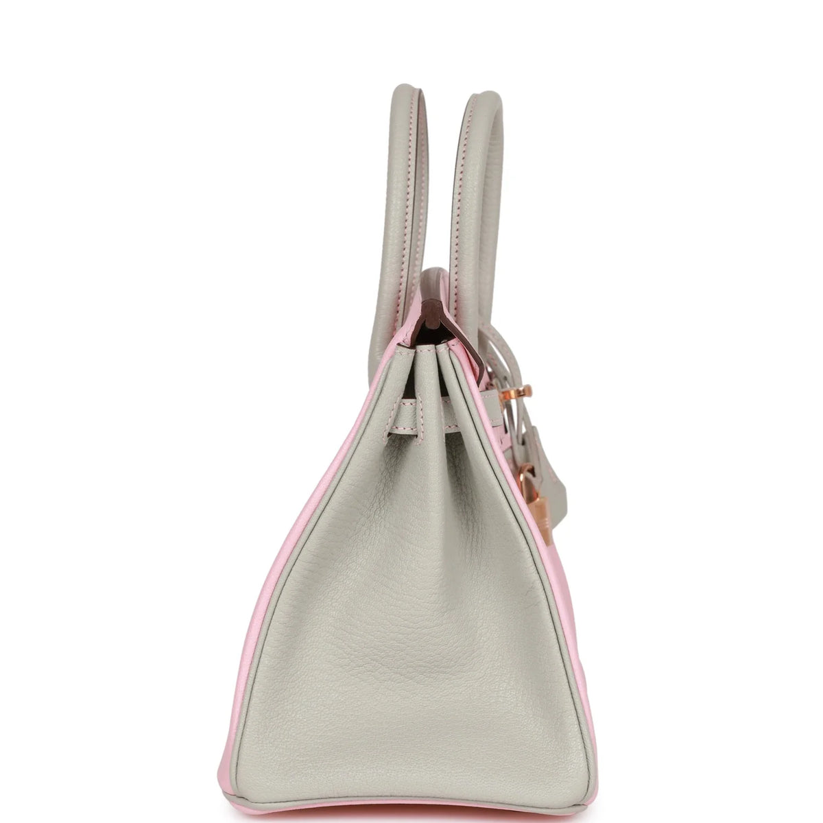 Rose Sakura and Gris Perle Chevre Mysore Handbag Y808