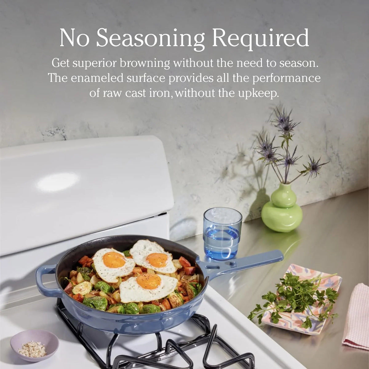 10-Inch Enameled Cast Iron Skillet C687699