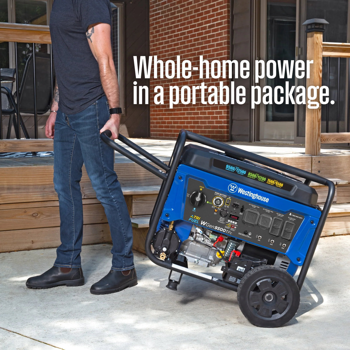 12,500 Peak Watt Dual Fuel Portable Generator H6907