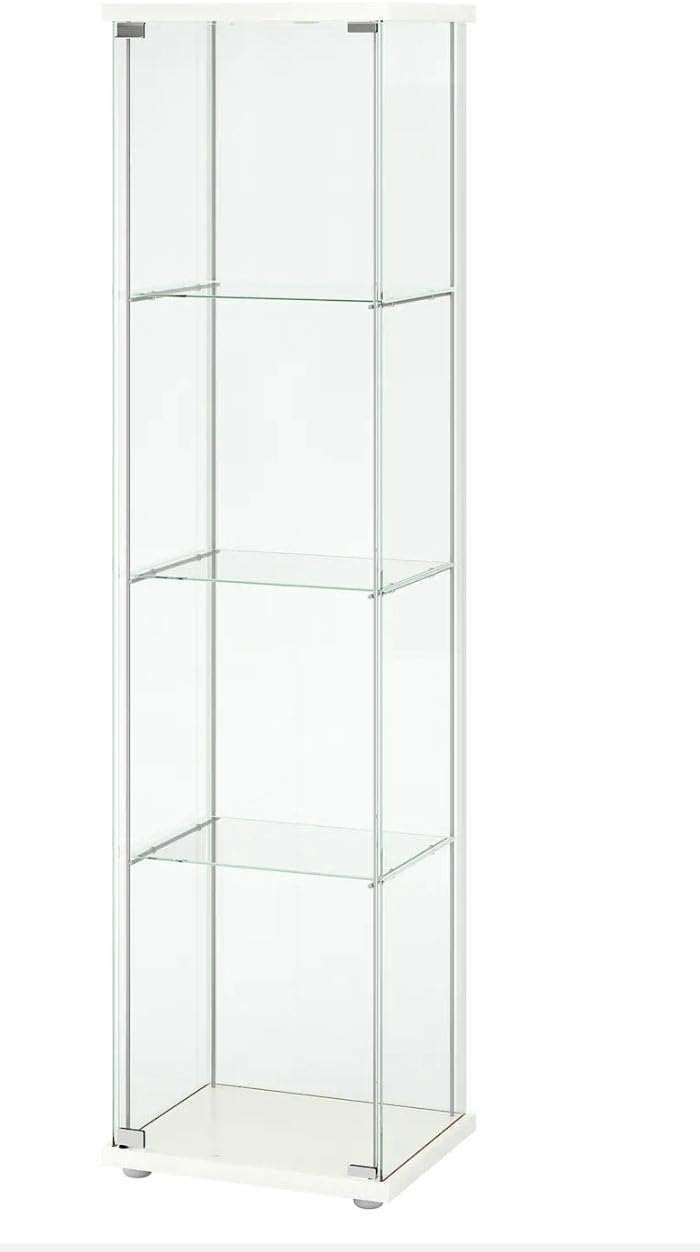 White Glass Curio Display Cabinet F7900
