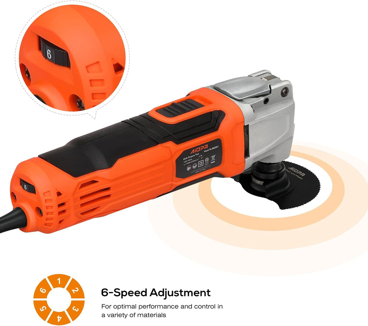 2.4Amp Oscillating Multi Tool with 40pcs Accessories Z9286