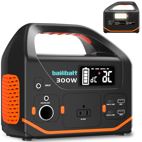 300W 266wh Lithium Portable Power Station with 120V AC Outlet V5405