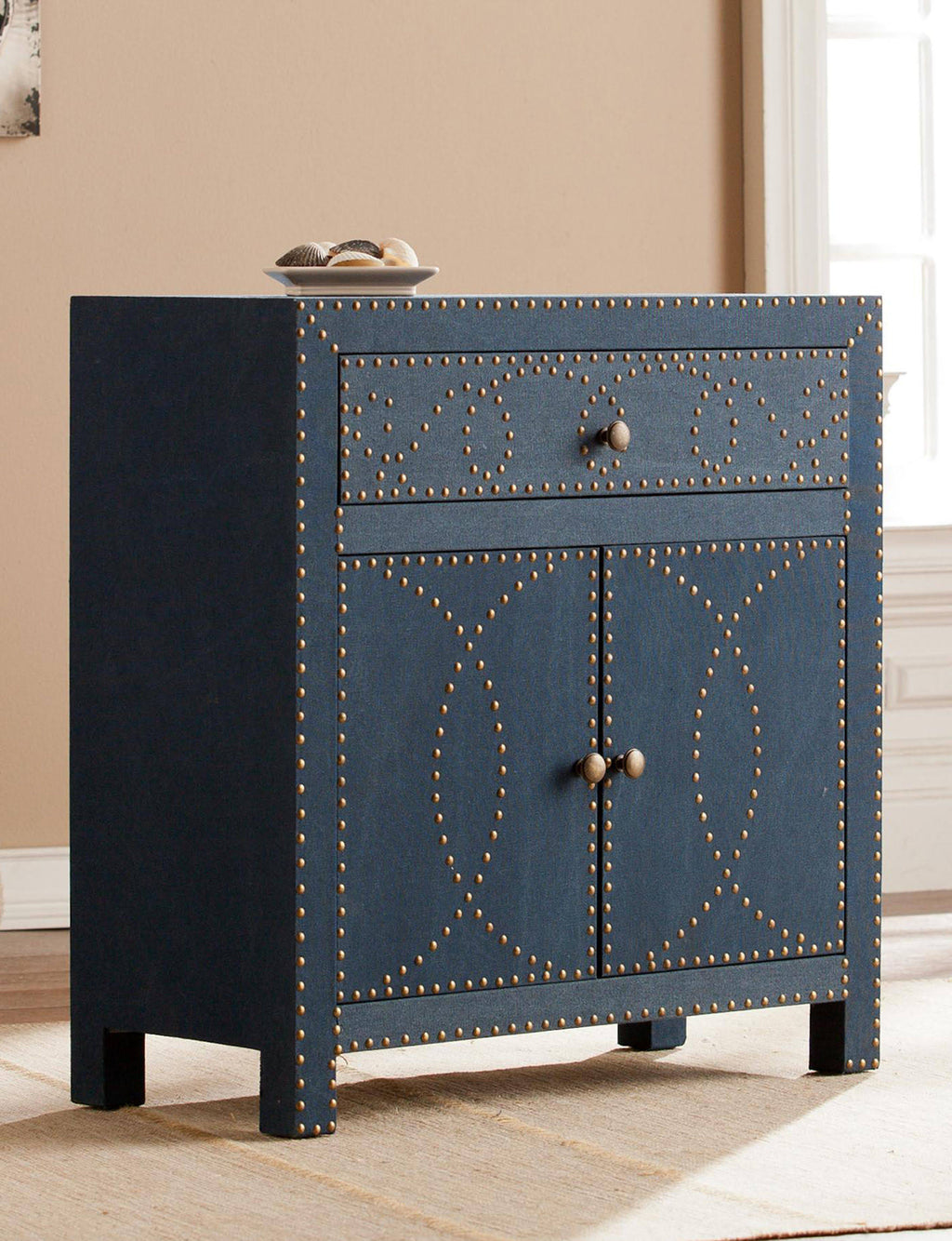 Navy Double-Door Cabinet D46733