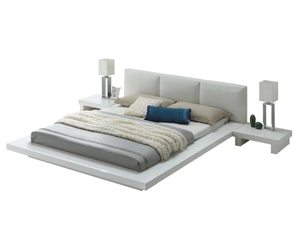White Solid Wood King Bedroom Set 5pcs F53891