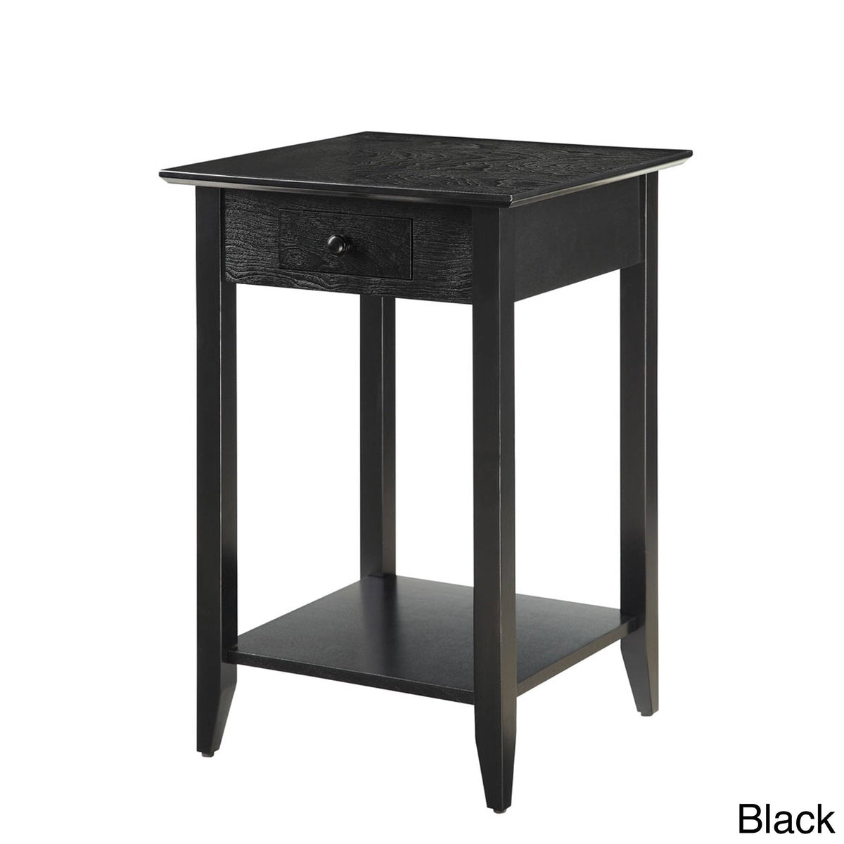 Black Single-Drawer End Table K504