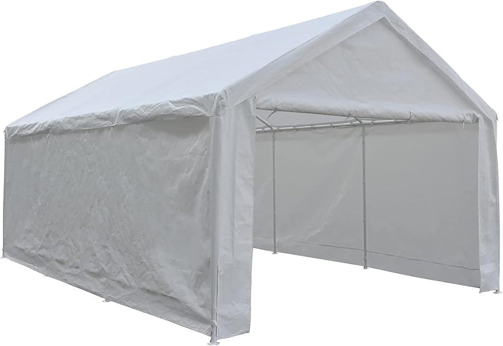 10 x 20 ft Heavy Duty Carport with Removable Sidewalls & Doors M962
