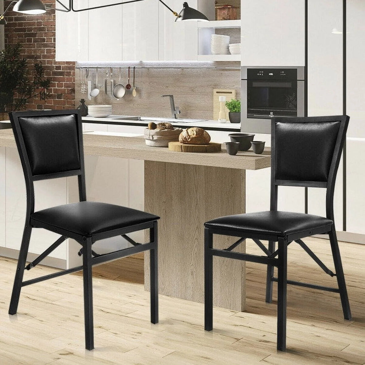 Set of 2 Metal Folding Dining Chair T125
