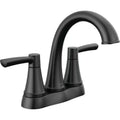 4 in. Centerset Double Handle Bathroom Faucet in Matte Black H16115