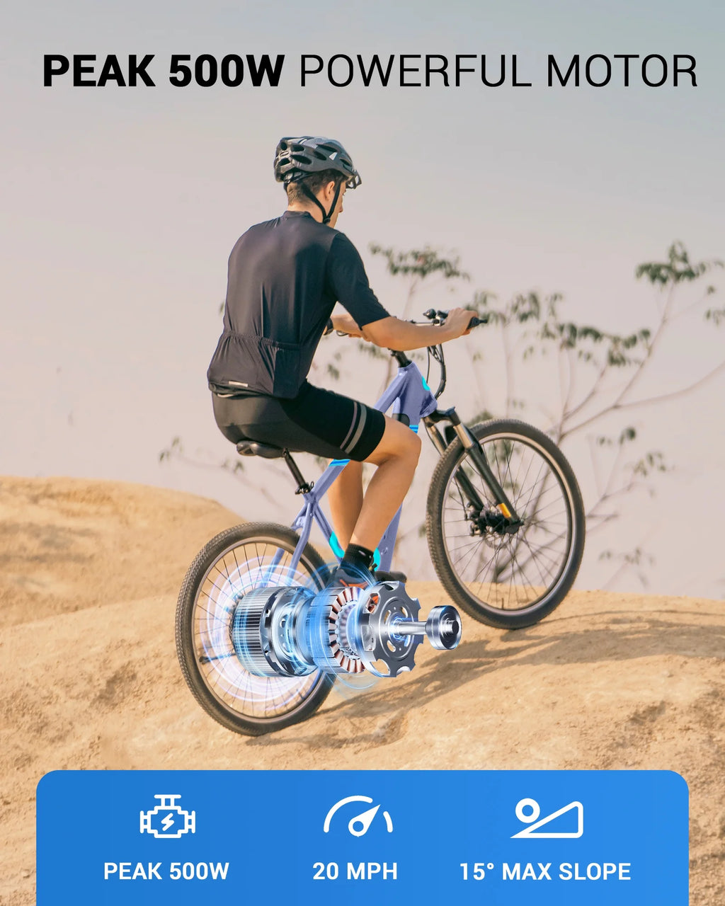 350W 26 Electric Mountain Bike with Removable Battery E22150