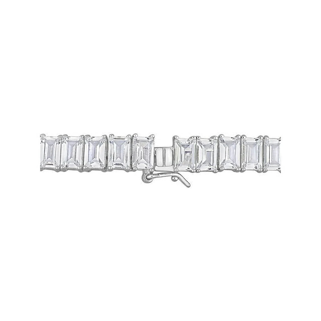 14k White Gold Tennis Necklace N6403