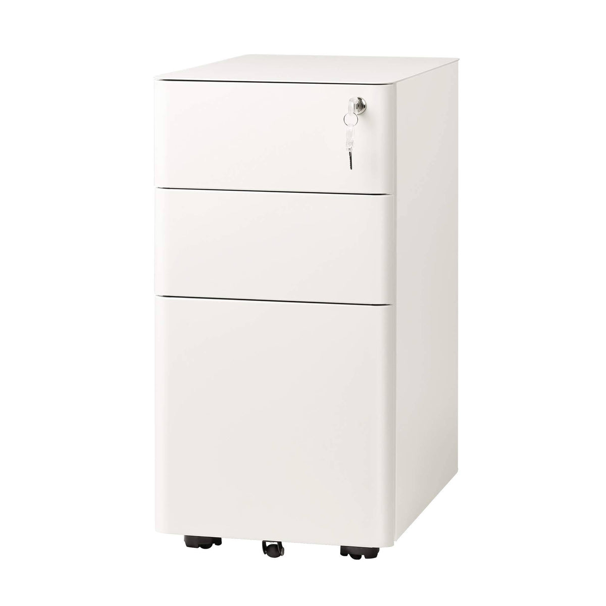 White 3 Drawer Vertical File Cabinet W42668
