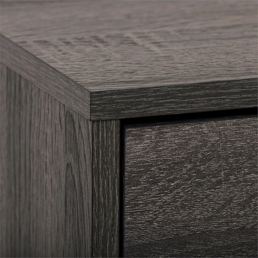 Dark Gray Engineered Wood TV Stand with Closed Storage G969402