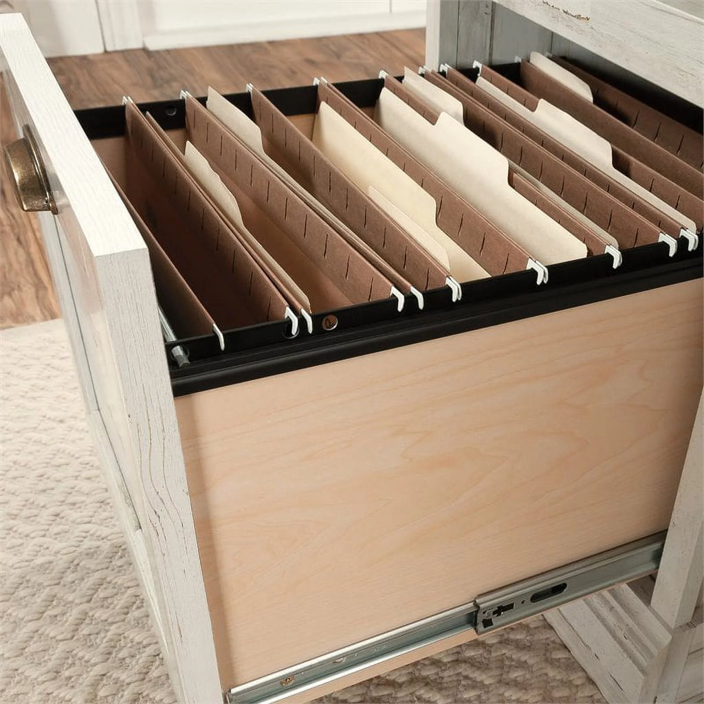 White Plank Finish Executive Desk U726882