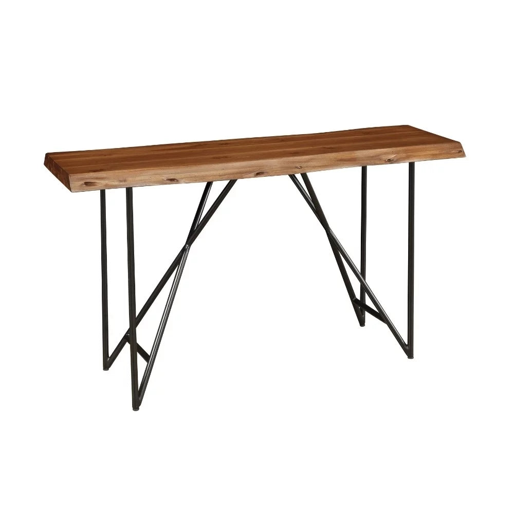 Acacia Wood Brown Sofa Console Table U533798