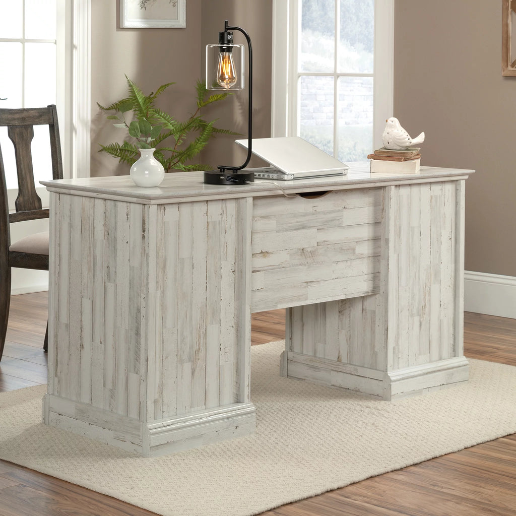 White Plank Finish Executive Desk U726882