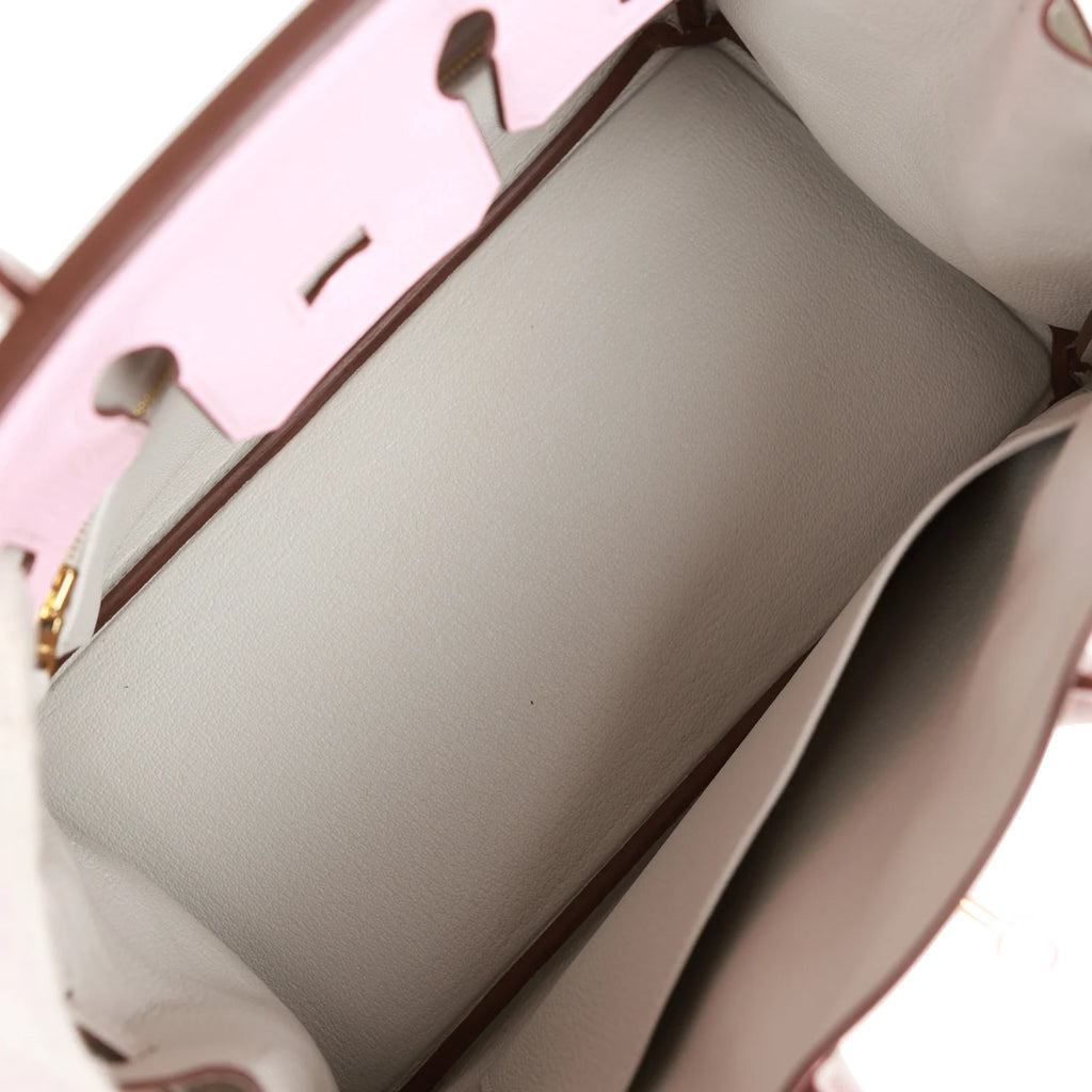 Rose Sakura and Gris Perle Chevre Mysore Handbag Y808